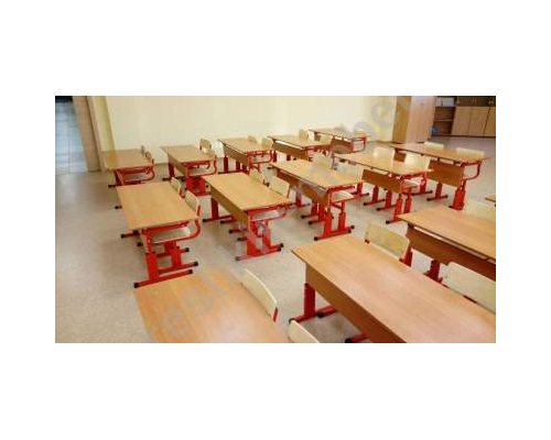 Комплект ученической мебели двухместный регулируемый по высоте р.г. 2-4 3-5 4-6 5-7 ЛДСП