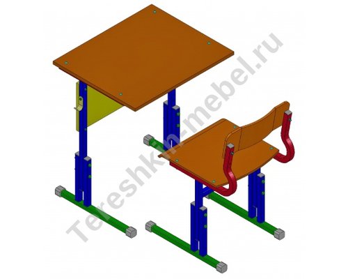 Комплект ученической мебели одноместный регулируемый по высоте № 2-4 № 3-5 № 4-6 №5-7