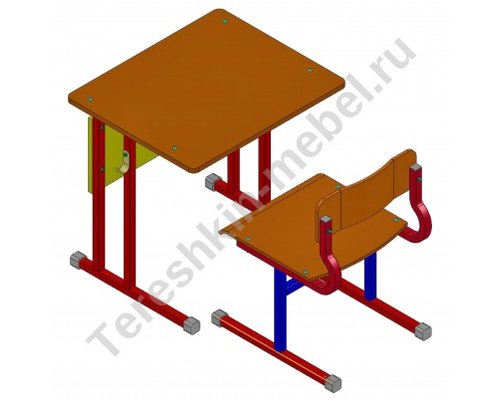 Комплект ученической мебели одноместный р.г. от 3 до 7 го номера