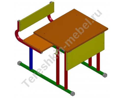 Парта моноблок одноместный