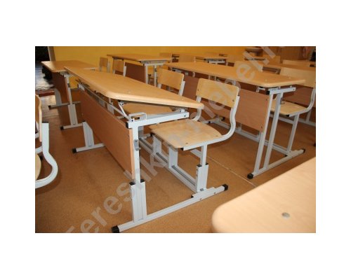 Парта моноблок ученический регулируемый по высоте и углом наклона столешницы