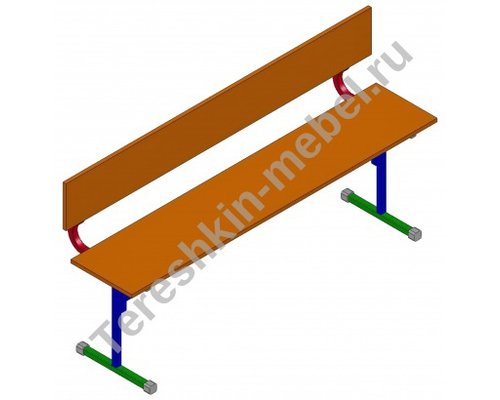 Скамья гардеробная со спинкой МДФ