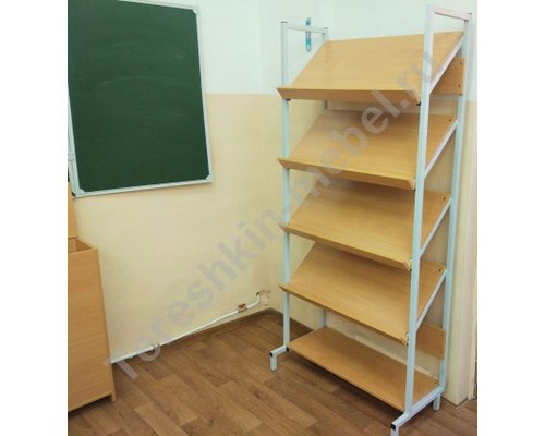Стеллаж односторонний демонстрационный на металлокаркасе