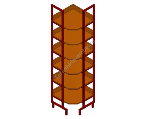 Стеллаж угловой на металлокаркасе