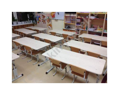 Стол детский двухместный регулируемый по высоте №1-3 и углу наклона столешницы Парта трансформер