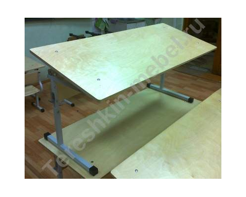 Стол детский двухместный регулируемый по высоте №1-3 и углу наклона столешницы Парта трансформер