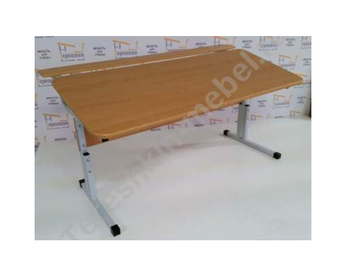 Стол конторка двухместный ученический регулируемый по высоте и углу наклона столешницы №1-3, 2-4, 3-5, 4-6 Столешница полка МДФ
