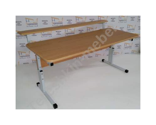 Стол конторка двухместный ученический регулируемый по высоте и углу наклона столешницы №1-3, 2-4, 3-5, 4-6 Столешница полка МДФ