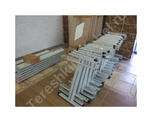 Стол обеденный зоны 4-х местный для школьной столовой под скамью