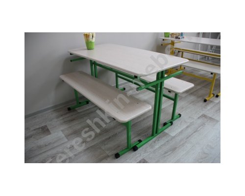 Стол обеденный зоны под скамью со столешницей МДФ