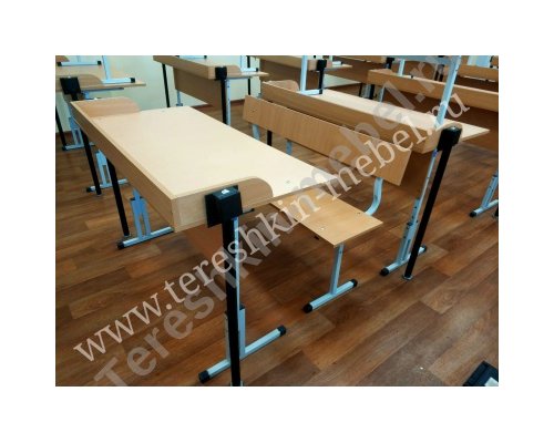 Стол ученический для кабинета химии, физики с бортиками