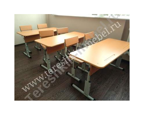 Стол ученический двухместный регулируемый по высоте №2-4 №3-5 №4-6 Столешница МДФ