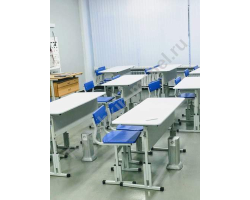 Стол ученический двухместный регулируемый по высоте №2-4 №3-5 №4-6 Столешница МДФ