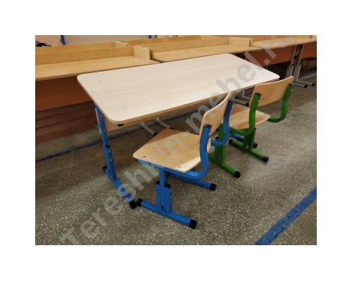 Стол ученический двухместный регулируемый по высоте и углу наклона столешницы №1-3 №2-4 №3-5 №4-6 Парта трансформер с наклоном ТИП 3