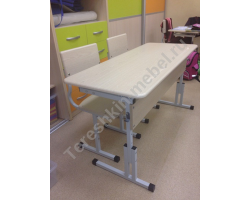 Стол ученический двухместный регулируемый по высоте и углу наклона столешницы №1-3 №2-4 №3-5 №4-6 ТИП 3 Столешница МДФ