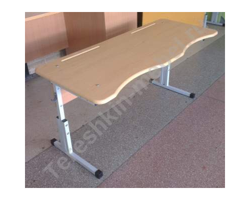 Стол ученический двухместный регулируемый по высоте и углу наклона столешницы №2-4 №3-5 №4-6 Столешница МДФ эргономичной формы