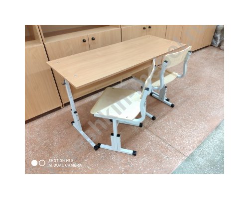 Стол ученический двухместный регулируемый по высоте (р.гр. №2-4, №3-5, №4-6, №5-7)