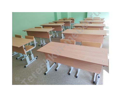 Стол ученический двухместный регулируемый по высоте (р.гр. №2-4, №3-5, №4-6, №5-7)
