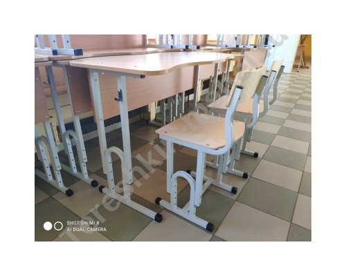 Стол ученический двухместный регулируемый усиленный ТИП 3