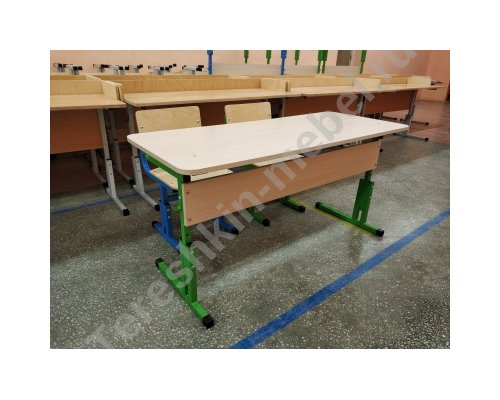 Стол ученический двухместный регулируемый