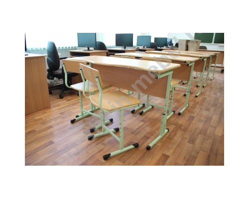 Стол ученический двухместный регулируемый