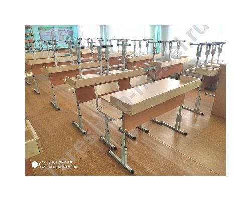 Стол ученический лабораторный для кабинета физики химии биологии c бортом