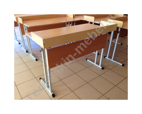 Стол ученический лабораторный для кабинета физики химии биологии c бортом