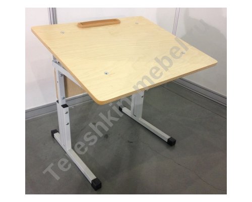 Стол ученический одноместный (№1-3, 2-4, 3-5, 4-6) с регулировкой угла наклона столешницы Фанера