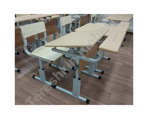 Стол ученический одноместный, парта конторка регулируемая по высоте №1-3 №2-4 №3-5 №4-6 и углу наклона столешницы