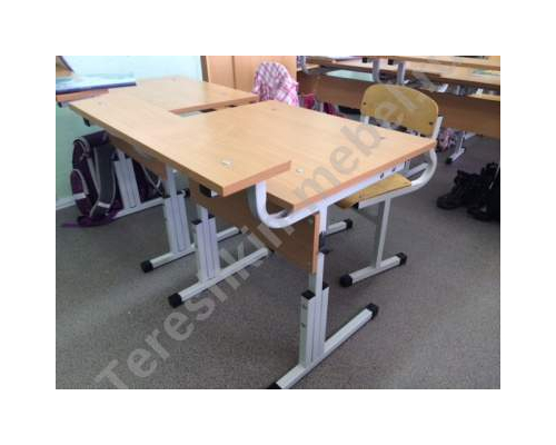 Стол ученический одноместный, парта конторка регулируемая по высоте №1-3 №2-4 №3-5 №4-6 и углу наклона столешницы