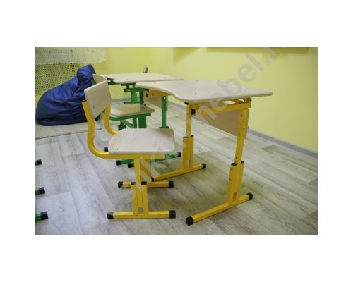 Стол ученический одноместный регулируемый по высоте №2-4 №3-5 №4-6 №5-7 Столешница МДФ эргономичной формы