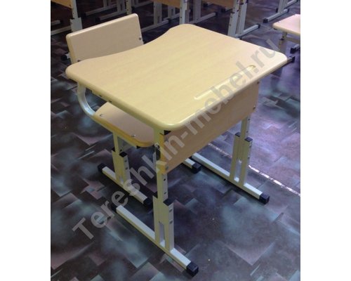 Стол ученический одноместный регулируемый по высоте №2-4 №3-5 №4-6 №5-7 Столешница МДФ эргономичной формы