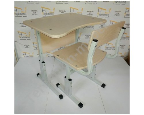 Стол ученический одноместный регулируемый по высоте №2-4 №3-5 №4-6 №5-7 Столешница МДФ эргономичной формы