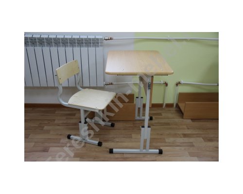 Стол ученический одноместный регулируемый по высоте №2-4 №3-5 №4-6 №5-7 Столешница МДФ