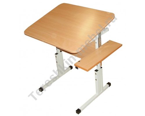 Стол ученический одноместный регулируемый по высоте №2-4 №3-5 №4-6 и углу наклона столешницы для черчения и рисования