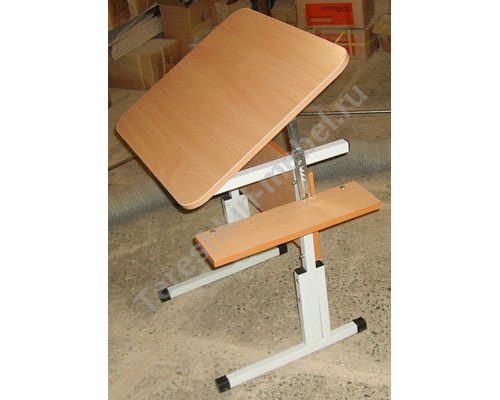 Стол ученический одноместный регулируемый по высоте №2-4 №3-5 №4-6 и углу наклона столешницы для черчения и рисования