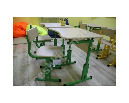 Стол ученический одноместный регулируемый по высоте и углу наклона столешницы №1-3 №2-4 №3-5 №4-6 Столешница МДФ эргономичной формы