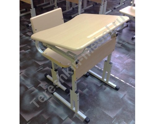 Стол ученический одноместный регулируемый по высоте и углу наклона столешницы №1-3 №2-4 №3-5 №4-6 Столешница МДФ эргономичной формы