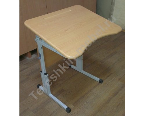 Стол ученический одноместный регулируемый по высоте и углу наклона столешницы №1-3 №2-4 №3-5 №4-6 Столешница МДФ эргономичной формы