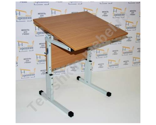 Стол ученический одноместный регулируемый по высоте и углу налона столешницы №1-3 №2-4 №3-5 №4-6 Парта трансформер с наклоном ТИП 2