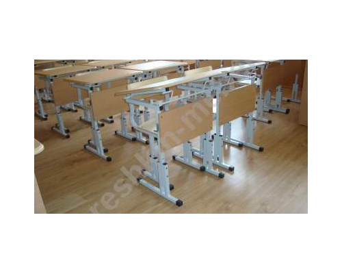 Стол ученический одноместный регулируемый по высоте и углу налона столешницы №1-3 №2-4 №3-5 №4-6 Парта трансформер с наклоном ТИП 2