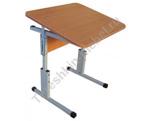Стол ученический одноместный регулируемый высота и налон столешницы №1-3 №2-4 №3-5 №4-6 Парта трансформер с наклоном "Ростомат" ТИП 1