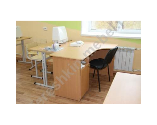 Стол учителя с тумбой  столешница МДФ