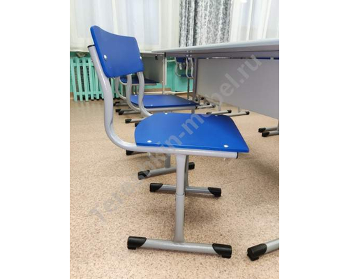 Стул школьный на круглом металлокаркасе цветной