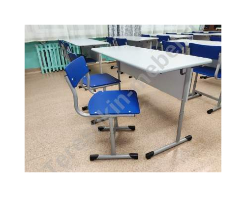 Стул школьный на круглом металлокаркасе цветной