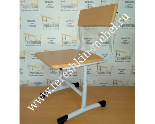 Стул ученический регулируемый на плоскоовальном металлокаркасе