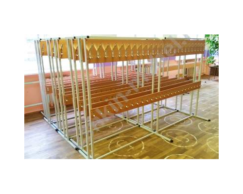 Вешалка напольная двухсторонняя гардеробная на 50 мест