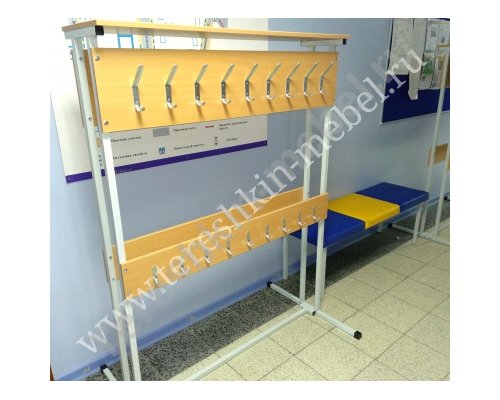 Вешалка напольная на 18 мест с крючками под обувь