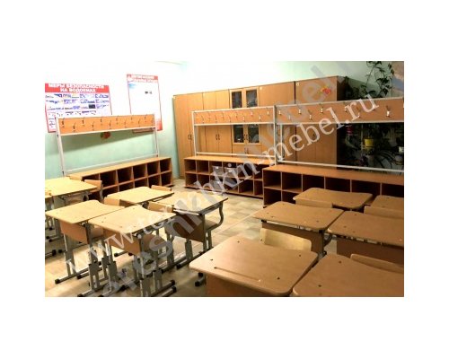 Вешалка односторонняя с ячейками под обувь на 12 мест