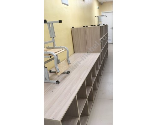 Вешалка односторонняя с ячейками под обувь на 12 мест